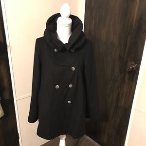 ABS - Allen Schwartz black trapeze coat - Small
